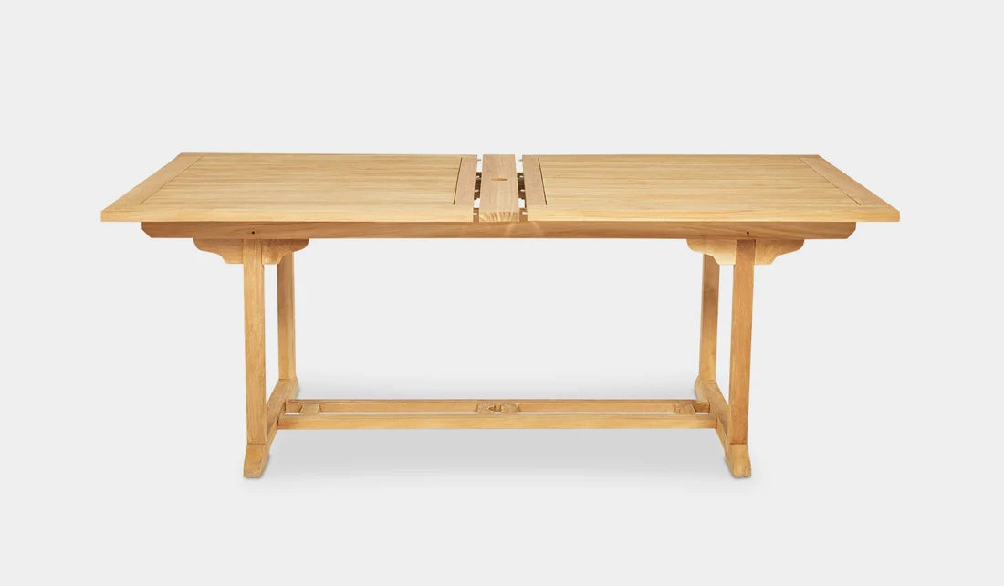 Teak garden table Square Extension – boho outdoor furniture handcrafted in Bali by BaliSouk (view 5)