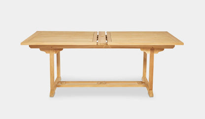 Teak garden table Square Extension – boho outdoor furniture handcrafted in Bali by BaliSouk (view 5)