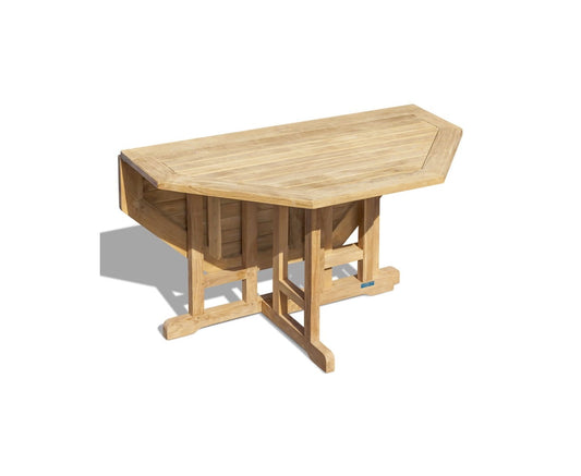 Teak garden table Maria Hexagon – boho outdoor furniture handcrafted in Bali by BaliSouk