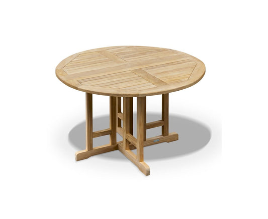 Teak garden table Yulia Round – boho outdoor furniture handcrafted in Bali by BaliSouk