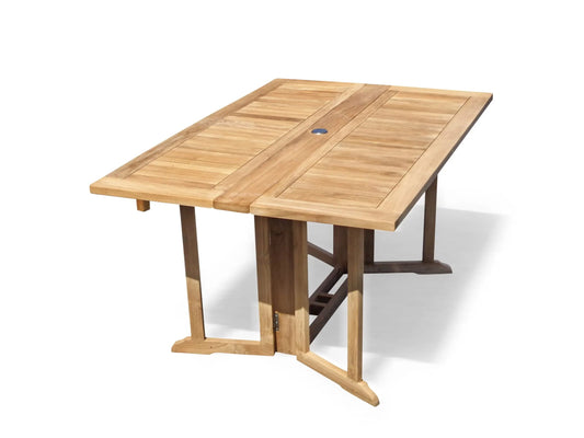Teak garden table Barcelona – boho outdoor furniture handcrafted in Bali by BaliSouk
