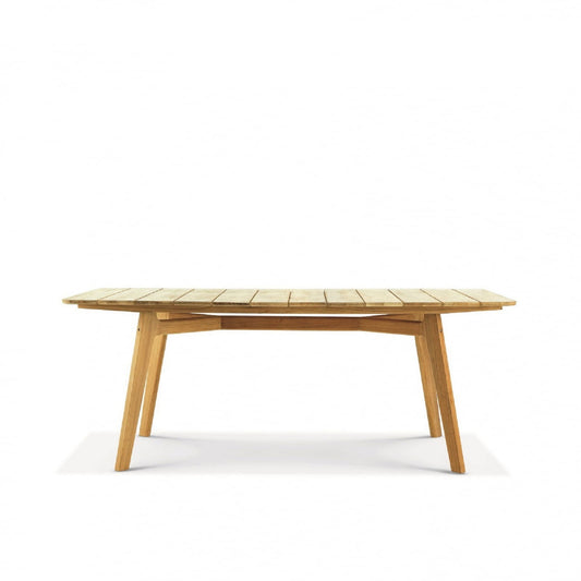 Teak garden table Kraft – boho outdoor furniture handcrafted in Bali by BaliSouk