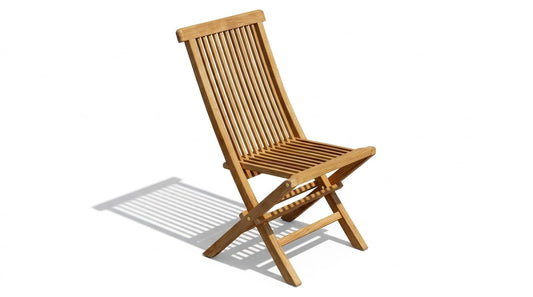 Teak garden chair Pliante – boho outdoor furniture handcrafted in Bali by BaliSouk (view 2)