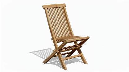 Teak garden chair Pliante – boho outdoor furniture handcrafted in Bali by BaliSouk (view 4) – set of 2