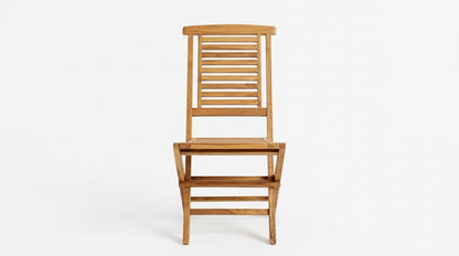 Teak garden chair Hampton – boho outdoor furniture handcrafted in Bali by BaliSouk (view 3) – set of 2