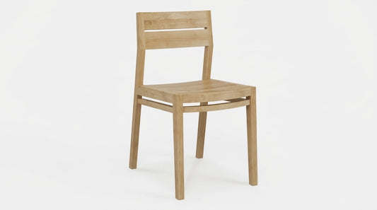 Teak garden chair Eli – boho outdoor furniture handcrafted in Bali by BaliSouk (view 3) – set of 2