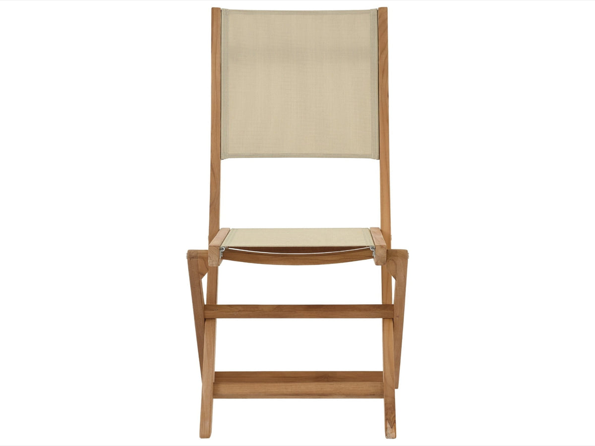 Teak garden chair Natural – boho outdoor furniture handcrafted in Bali by BaliSouk (view 2) – set of 2