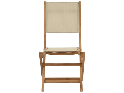 Teak garden chair Natural – boho outdoor furniture handcrafted in Bali by BaliSouk (view 2) – set of 2