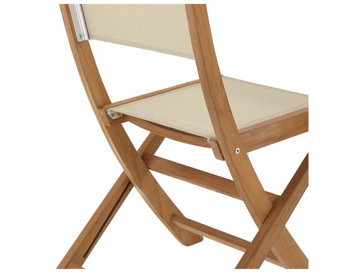 Teak garden chair Natural – boho outdoor furniture handcrafted in Bali by BaliSouk (view 5) – set of 2