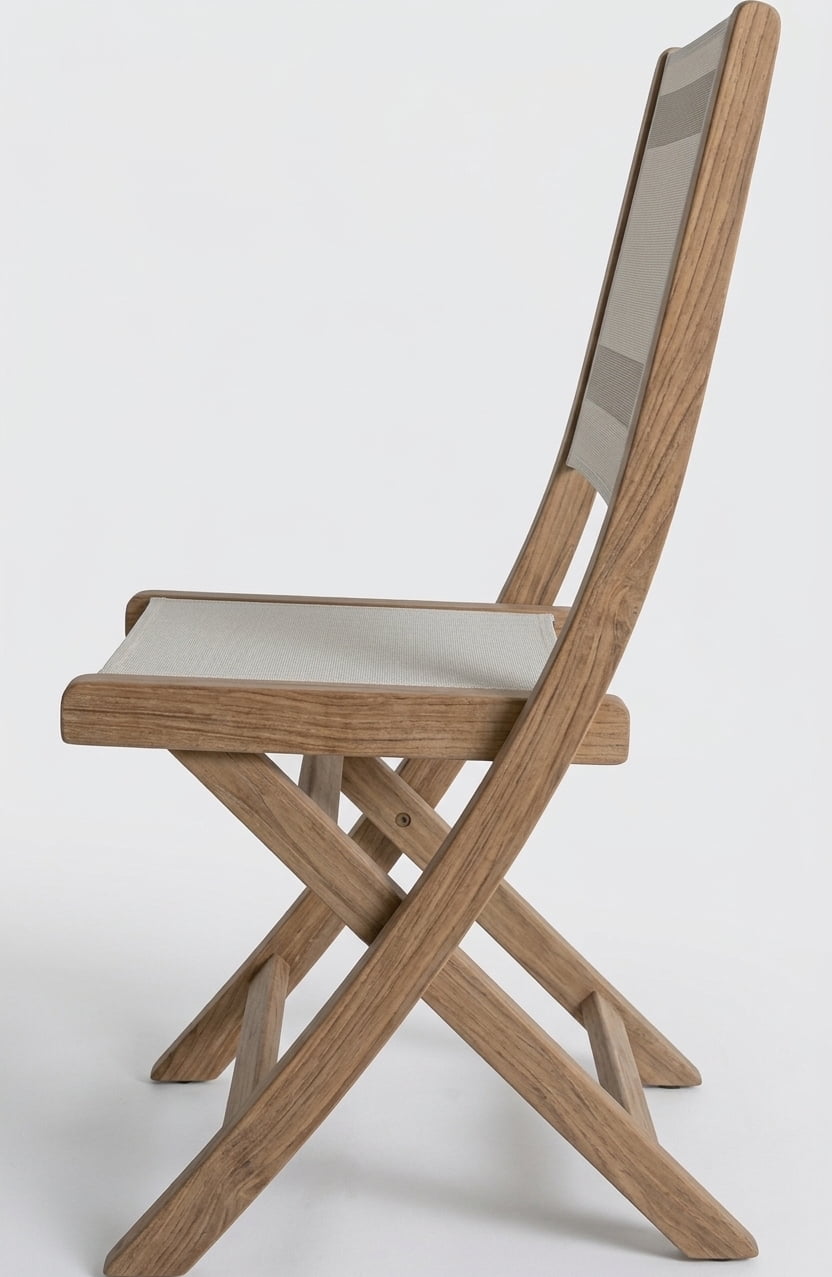 Teak garden chair Natural – boho outdoor furniture handcrafted in Bali by BaliSouk (view 8) – set of 2