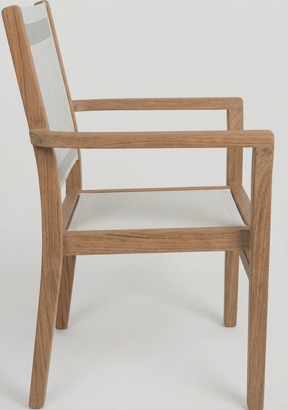 Teak garden chair Stacking – boho outdoor furniture handcrafted in Bali by BaliSouk (view 3) – set of 2