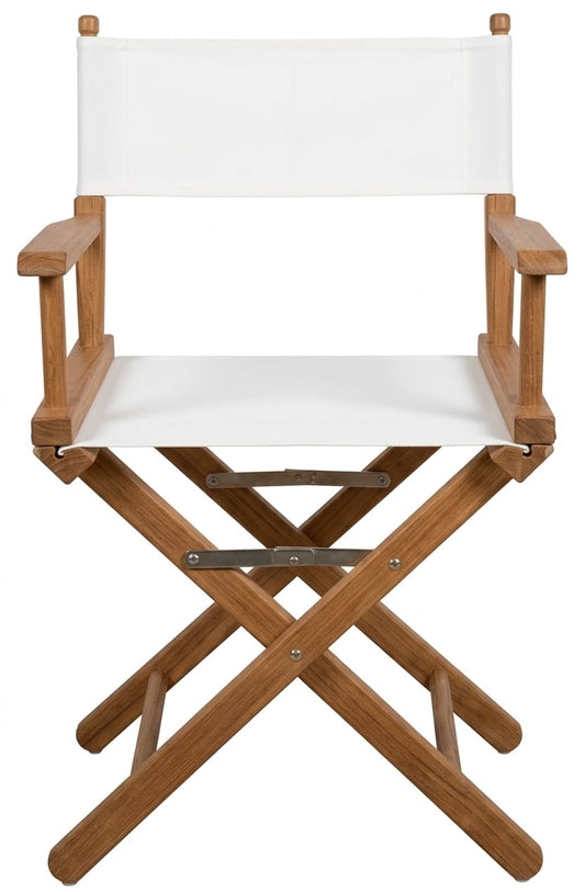 Teak garden chair Director – boho outdoor furniture handcrafted in Bali by BaliSouk – set of 2