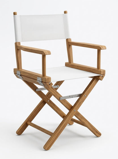 Teak garden chair Director – boho outdoor furniture handcrafted in Bali by BaliSouk (view 2) – set of 2