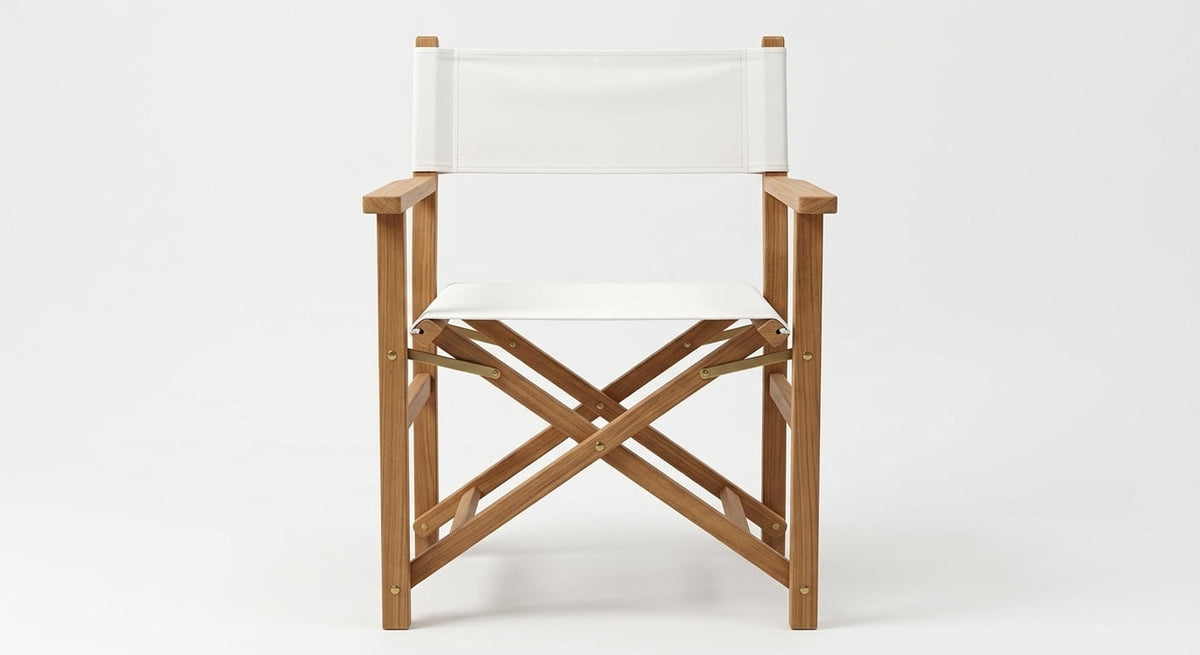 Teak garden chair Director – boho outdoor furniture handcrafted in Bali by BaliSouk (view 3) – set of 2