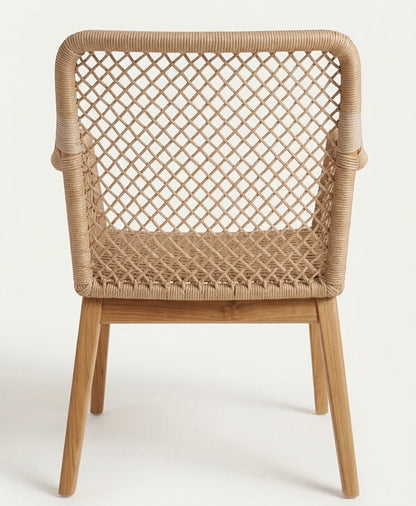 Teak garden chair Colorado – boho outdoor furniture handcrafted in Bali by BaliSouk (view 3) – set of 2