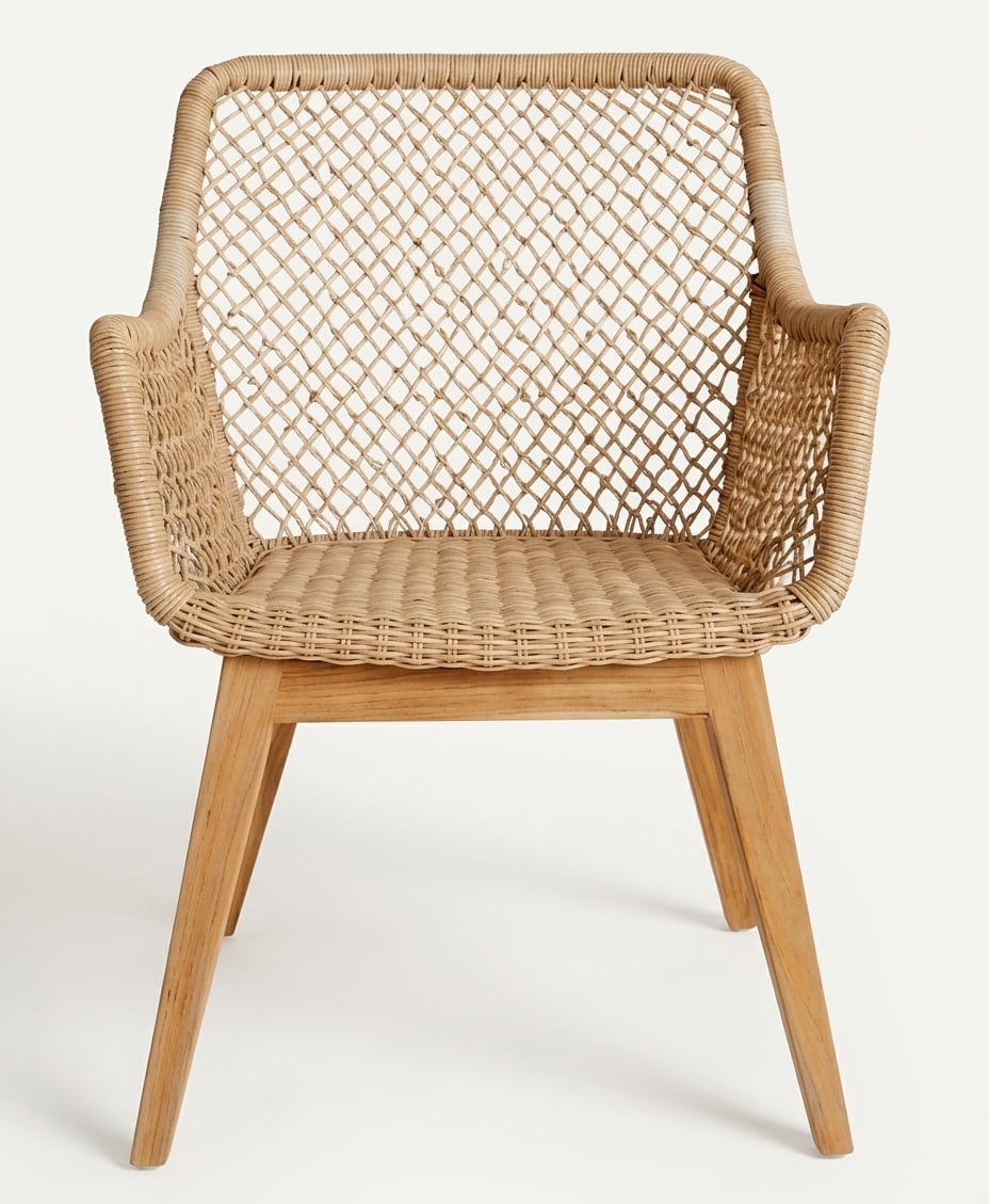 Teak garden chair Colorado – boho outdoor furniture handcrafted in Bali by BaliSouk (view 4) – set of 2