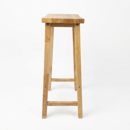 Teak bar stool Kotak – boho outdoor furniture handcrafted in Bali by BaliSouk (view 5) – set of 2