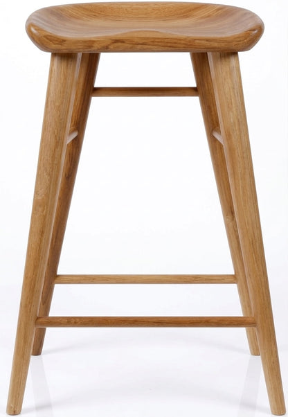 Teak bar stool Crank – boho outdoor furniture handcrafted in Bali by BaliSouk (view 5) – set of 2