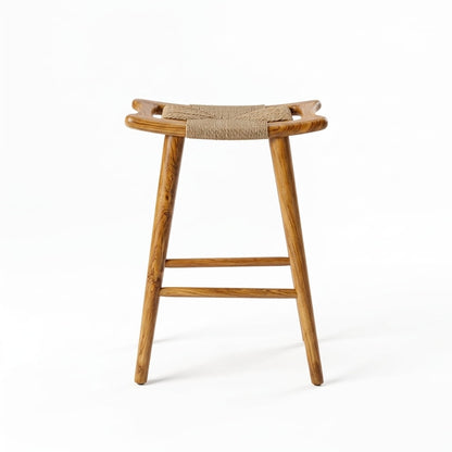 Teak bar stool Sayap – boho outdoor furniture handcrafted in Bali by BaliSouk – set of 2