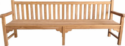 Teak garden bench Kipas – boho outdoor furniture handcrafted in Bali by BaliSouk (view 7) – set of 2