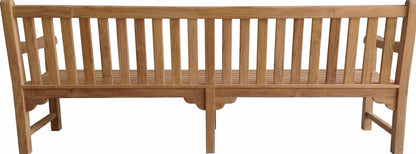 Teak garden bench Kipas – boho outdoor furniture handcrafted in Bali by BaliSouk (view 8) – set of 2