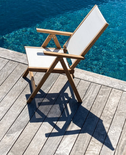 Teak garden chair Recliner Viet – boho outdoor furniture handcrafted in Bali by BaliSouk (view 3) – set of 2