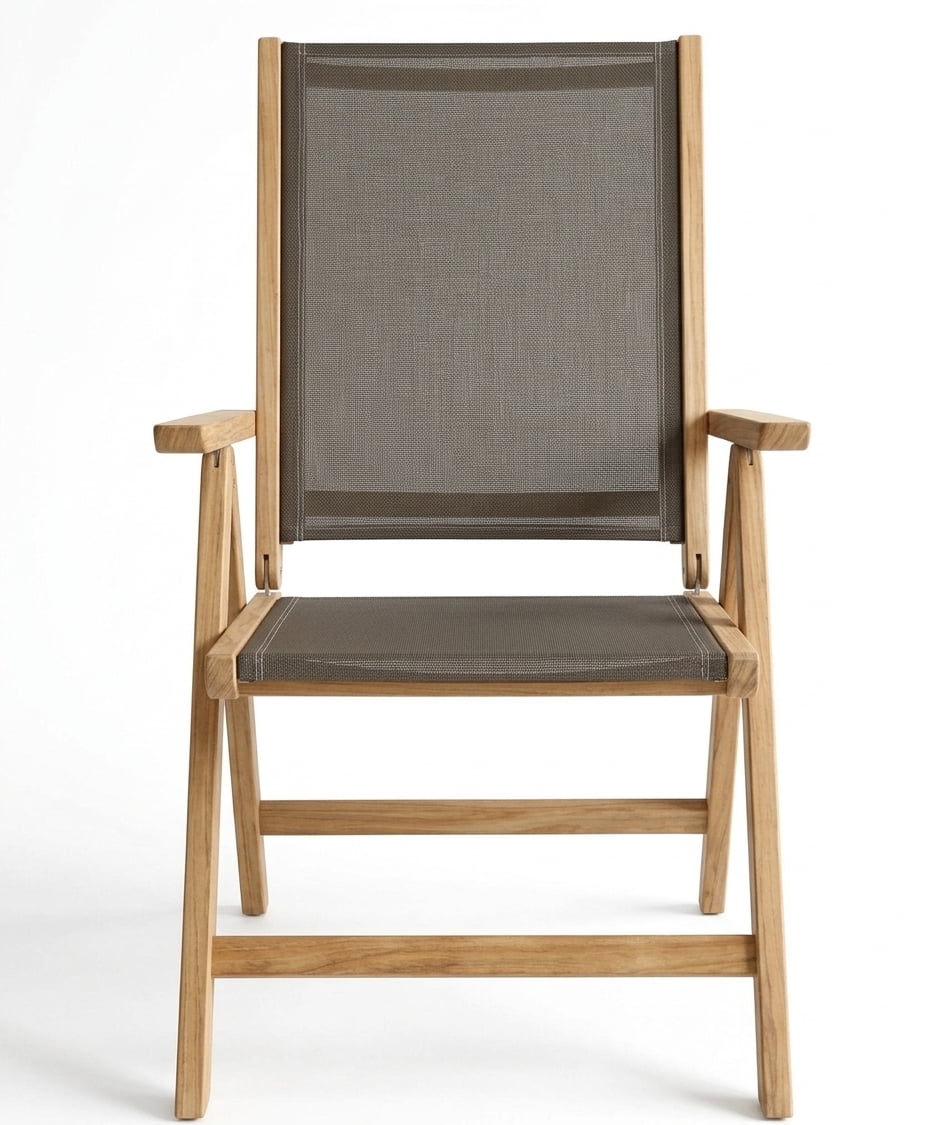 Teak garden chair Recliner Viet – boho outdoor furniture handcrafted in Bali by BaliSouk (view 6) – set of 2