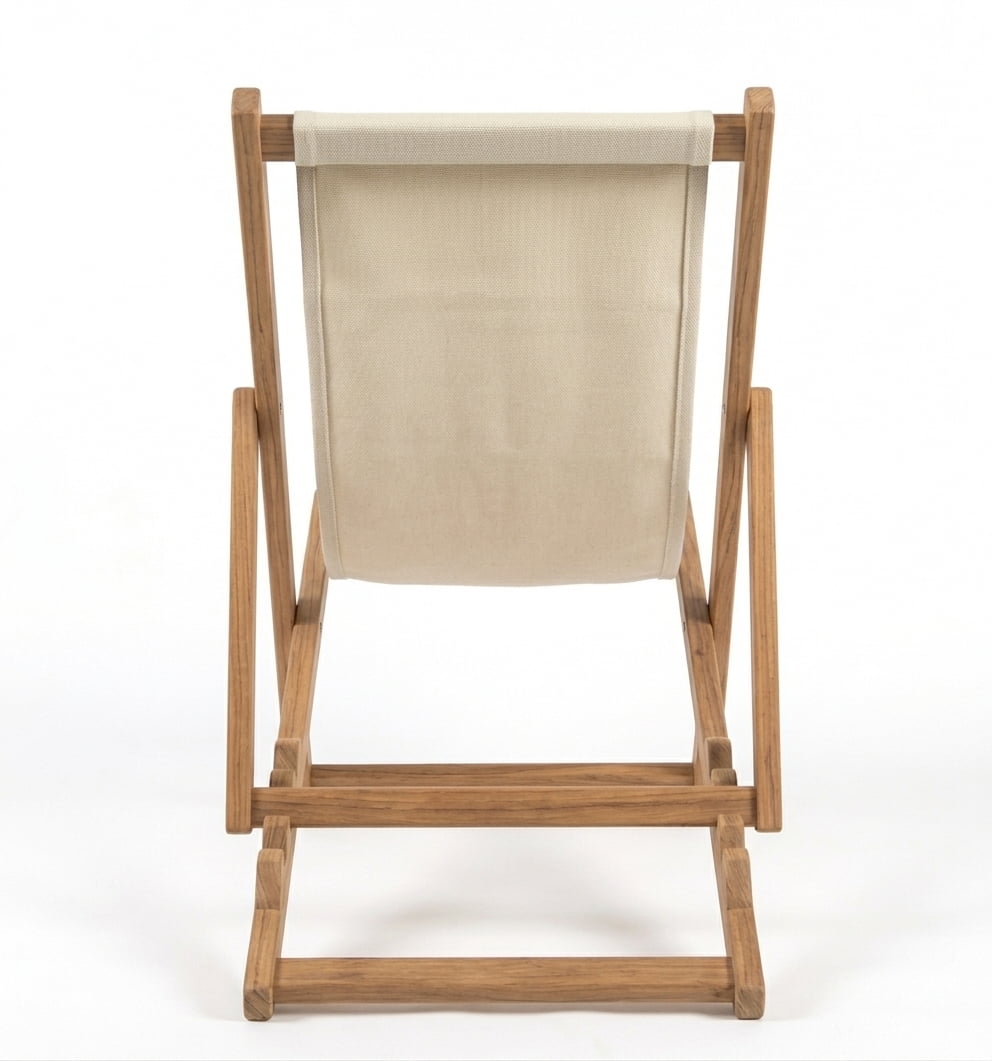 Teak garden chair Chili Folding – boho outdoor furniture handcrafted in Bali by BaliSouk (view 3) – set of 2
