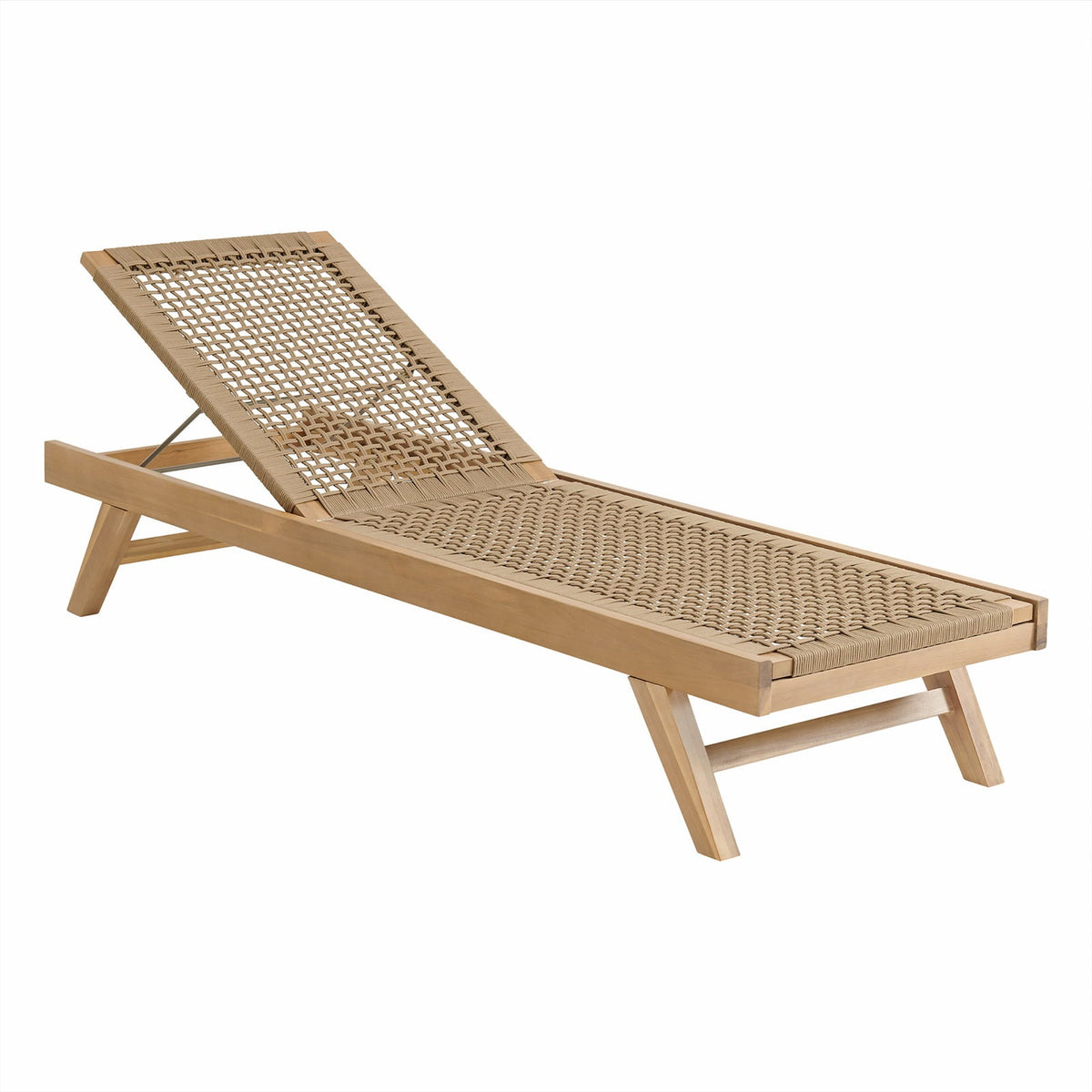 Teak sun lounger Panama – boho outdoor furniture handcrafted in Bali by BaliSouk – set of 2