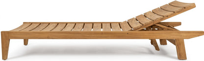 Teak sun lounger Robin – boho outdoor furniture handcrafted in Bali by BaliSouk (view 5) – set of 2