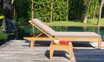 Teak sun lounger Robin – boho outdoor furniture handcrafted in Bali by BaliSouk (view 8) – set of 2