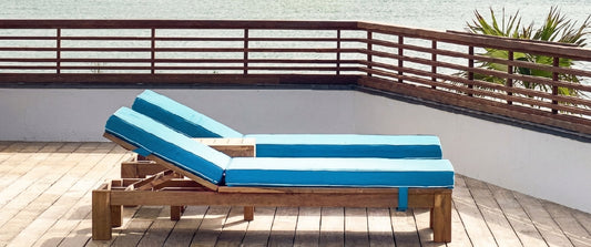 Teak sun lounger Marco – boho outdoor furniture handcrafted in Bali by BaliSouk (view 3)