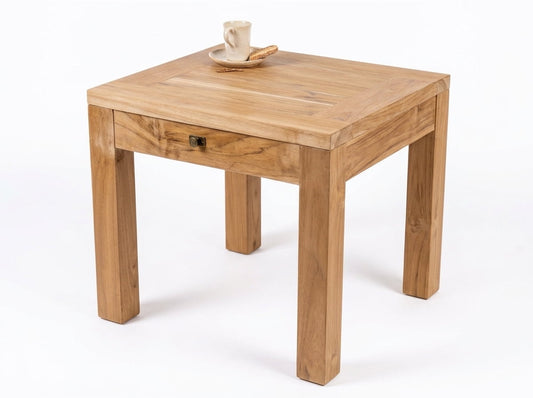 Teak coffee table Marco – boho outdoor furniture handcrafted in Bali by BaliSouk