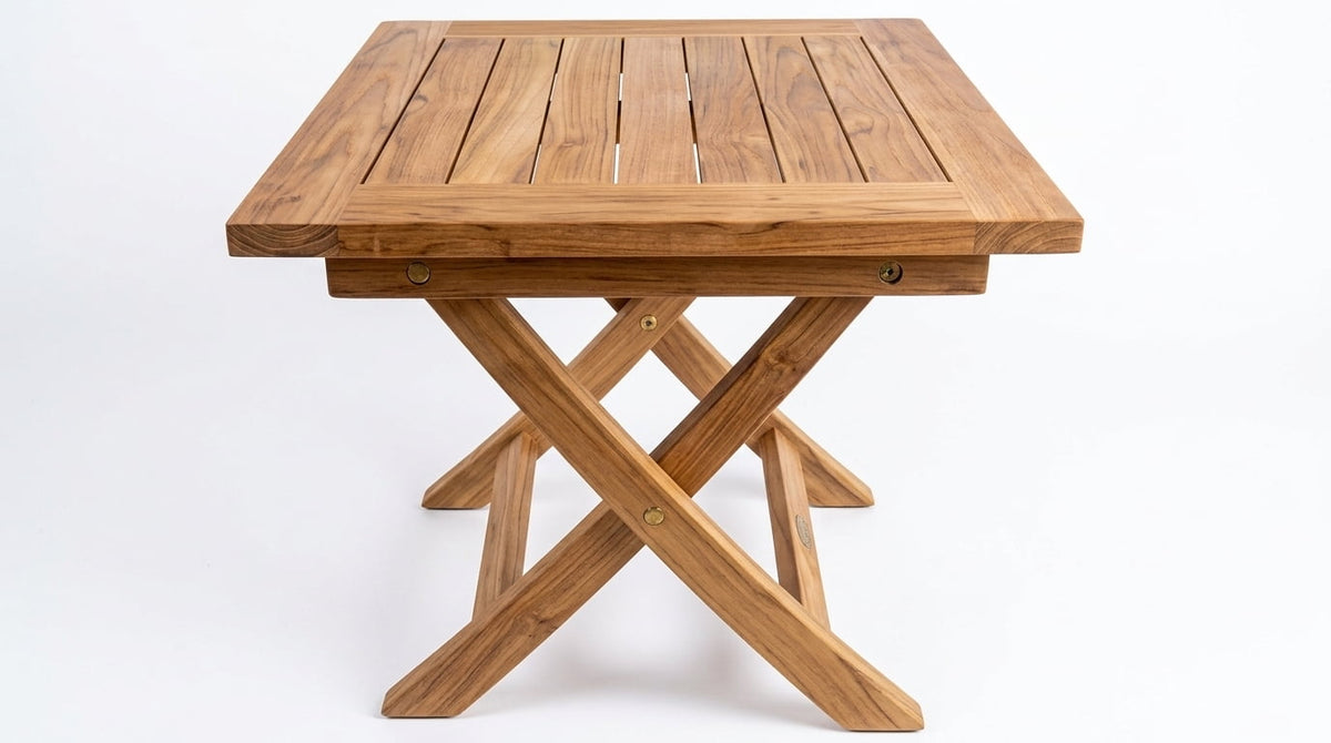 Teak coffee table Classic Coffee Table II – boho outdoor furniture handcrafted in Bali by BaliSouk (view 2)