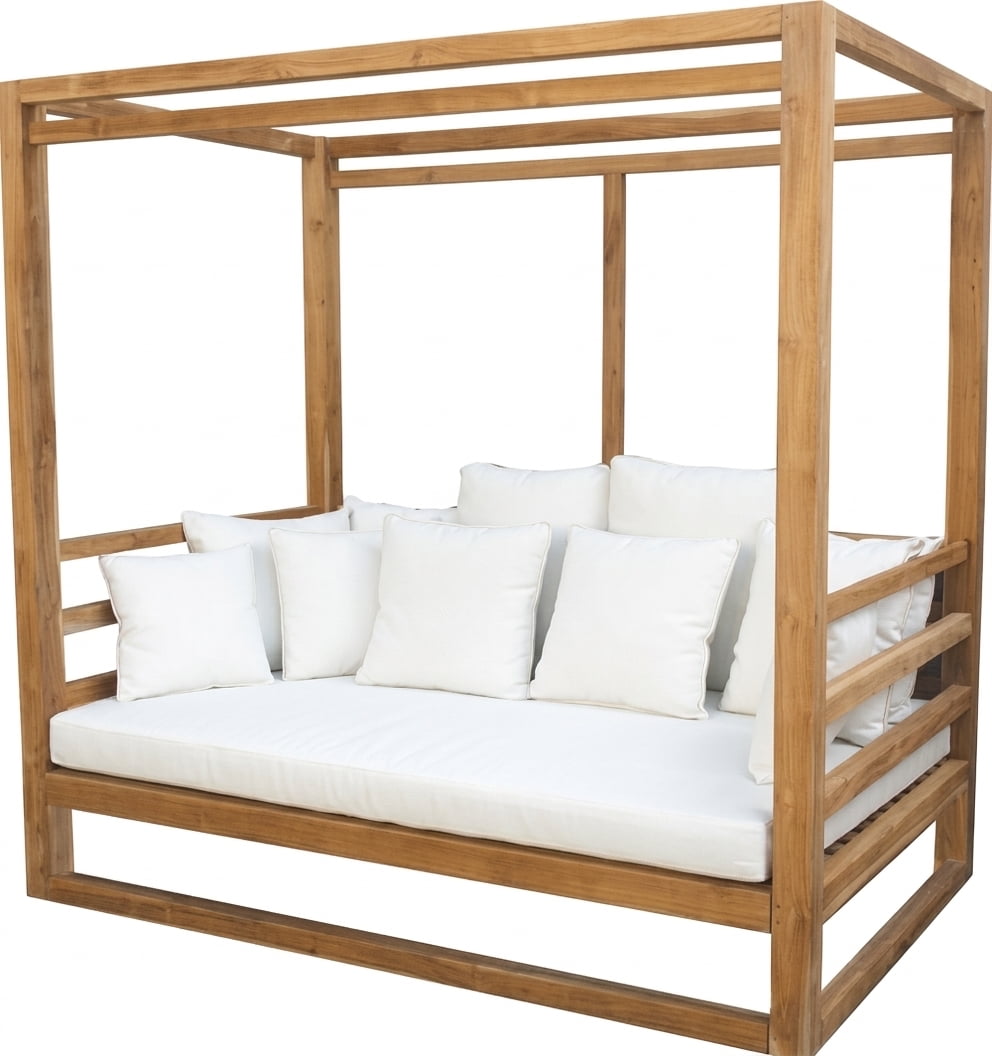Teak sun lounger Fernando – boho outdoor furniture handcrafted in Bali by BaliSouk (view 8) – set of 2