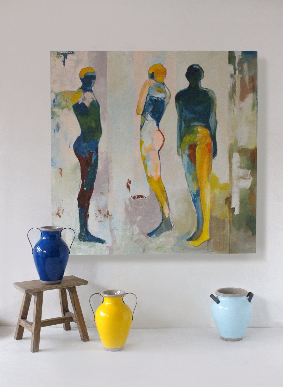Canvas painting Men – boho decor handcrafted in Bali by BaliSouk