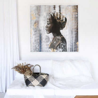 Wooden painting – Lanca, natural natural materials in boho style