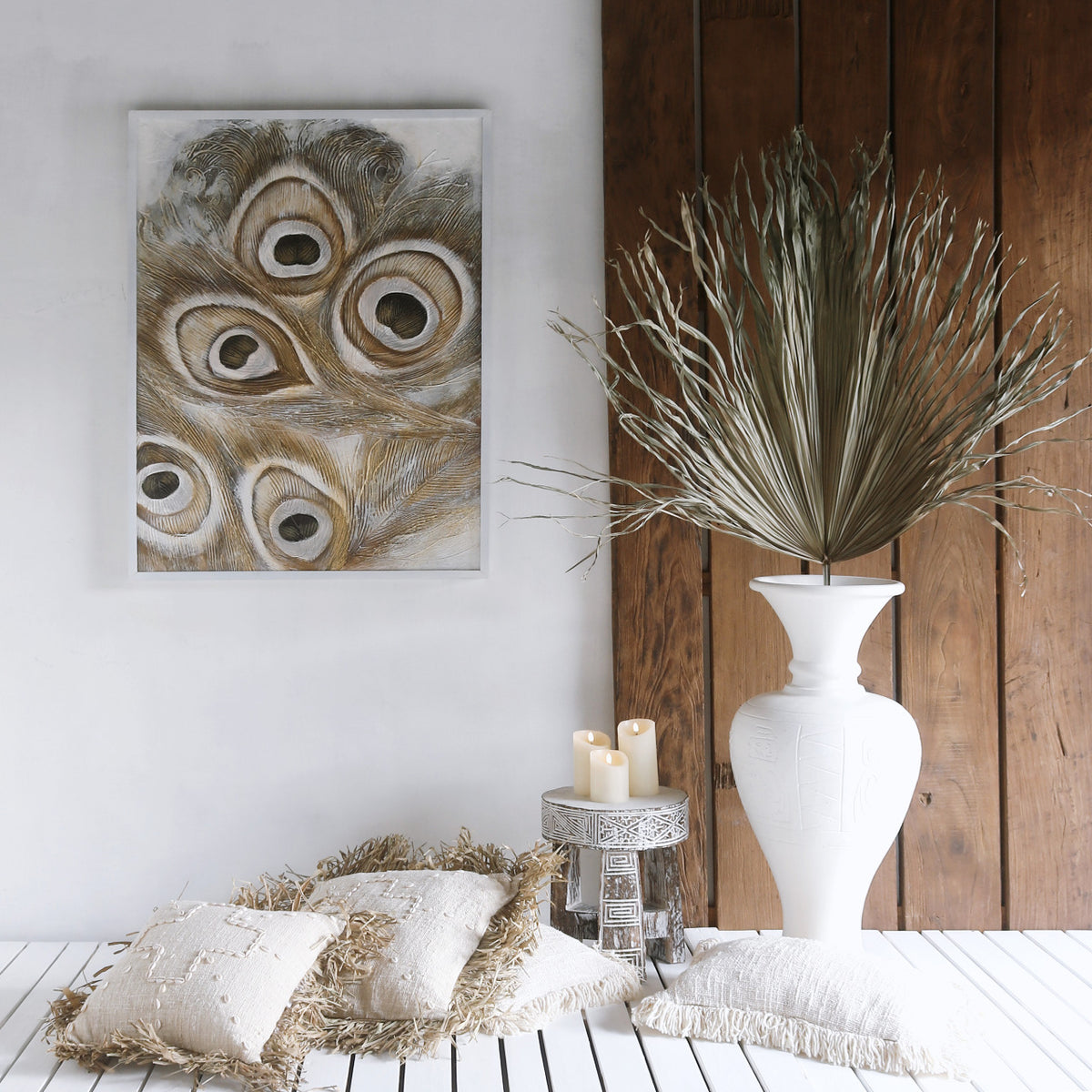 Lanca – natural materials painting, boho decor from Bali