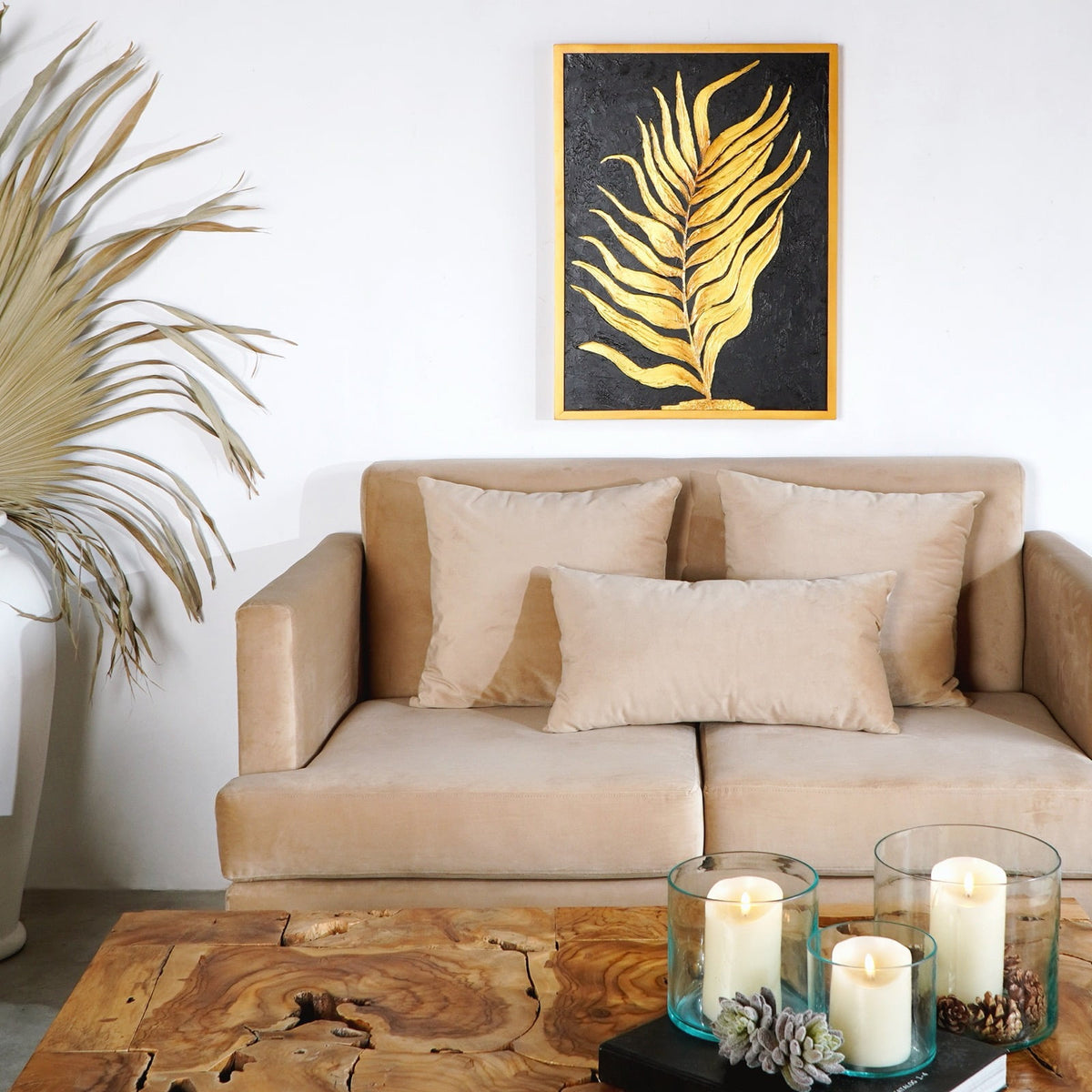 The Lanca painting – natural materials, boho decor handmade in Bali
