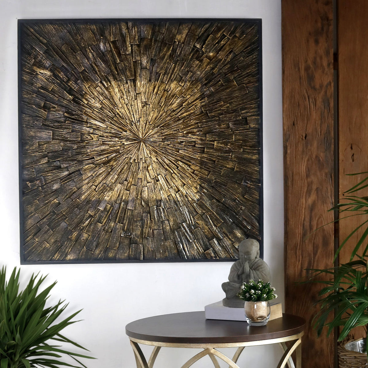 Wooden wall decoration – Lanca Panel, natural natural materials in boho style