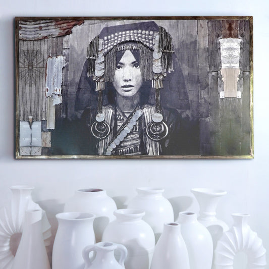 Boho metal wall decor piece Behati Metal Art, handcrafted in Bali
