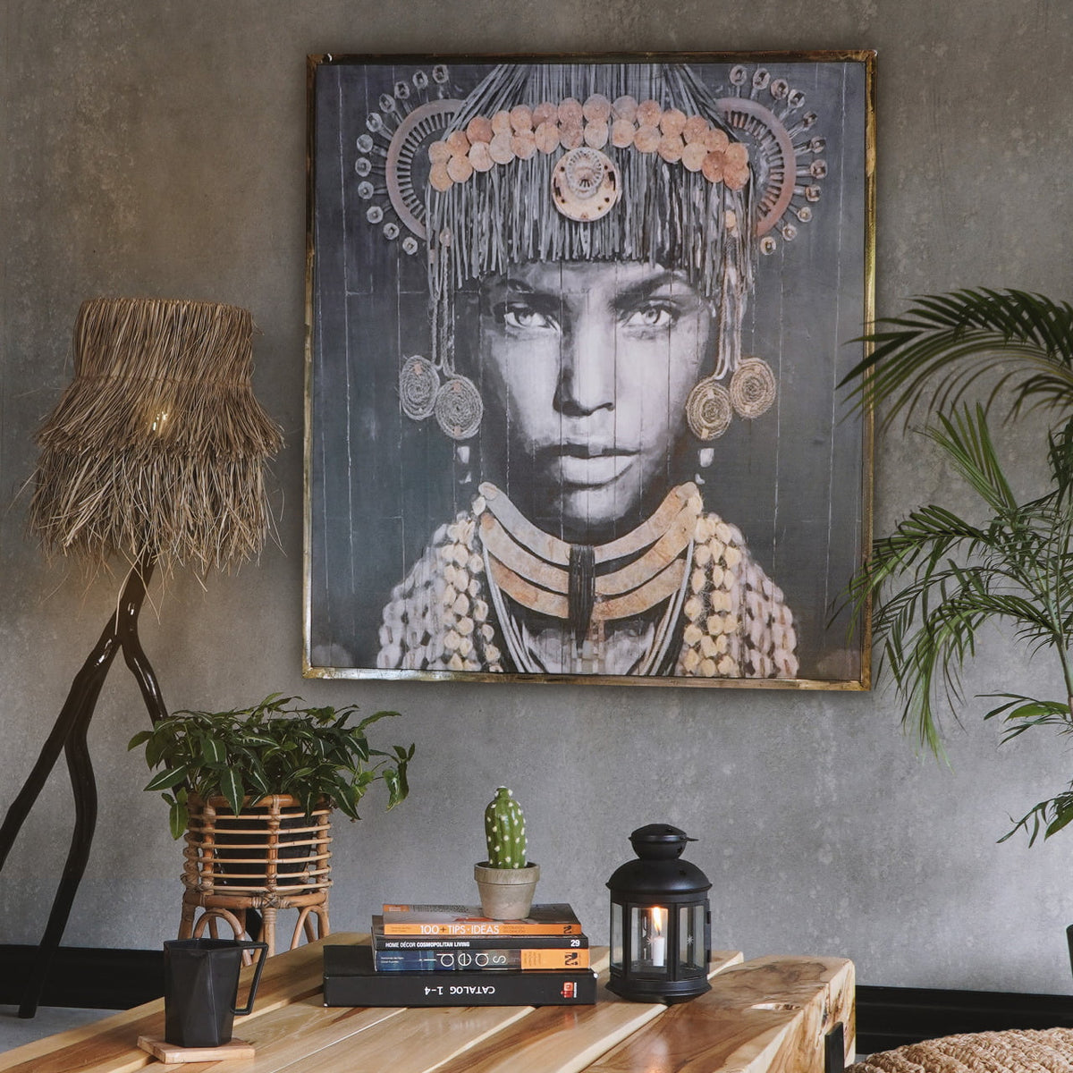 Metal wall decoration – Qansa – boho decor handmade in Bali by BaliSouk
