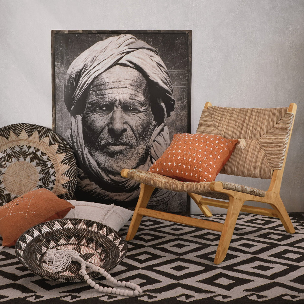 Metal wall decoration Man – boho decor handcrafted in Bali by BaliSouk