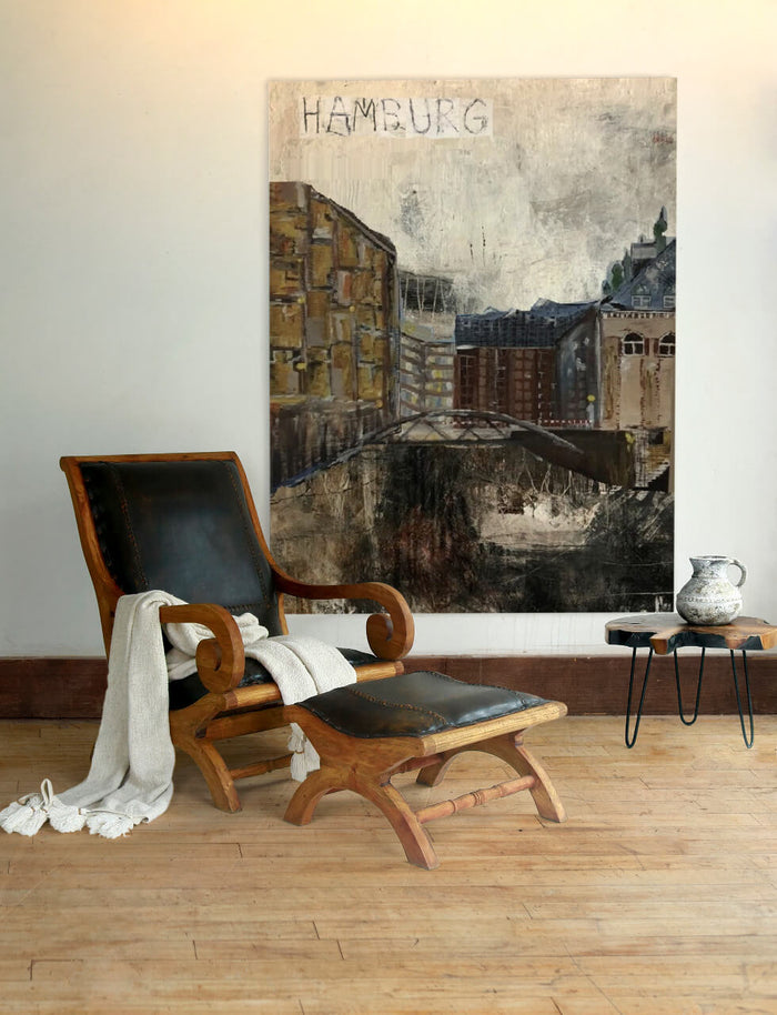 Bali Furniture – Hamburg Painting – The Hamburg Painting adds depth and char