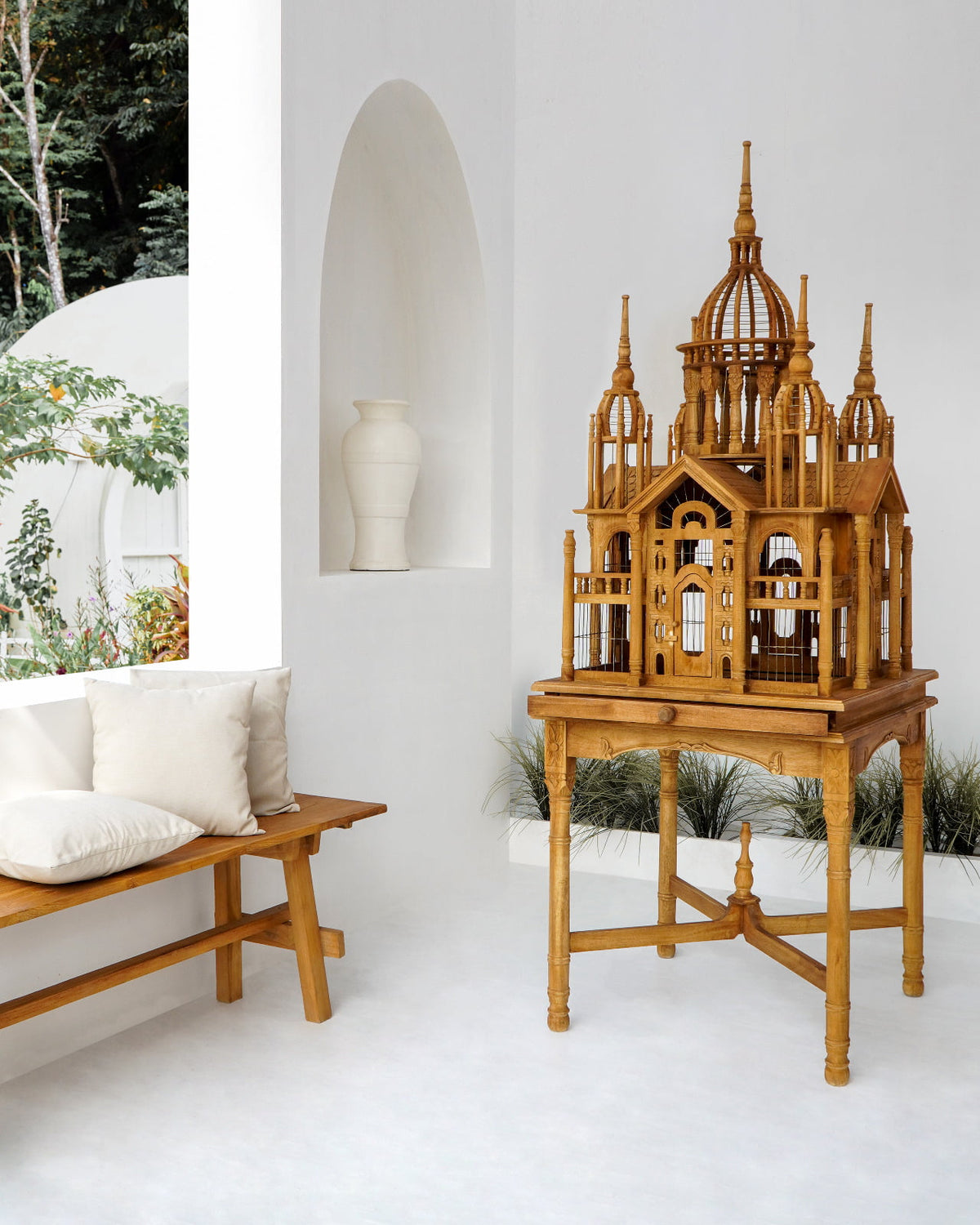The Kakatua Bird Cage sculpture – natural materials, boho decor handmade in Bali
