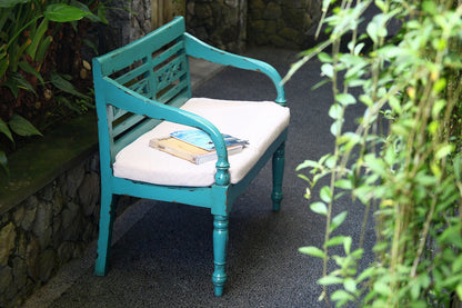 Mahogany bench – William, natural natural materials in boho style