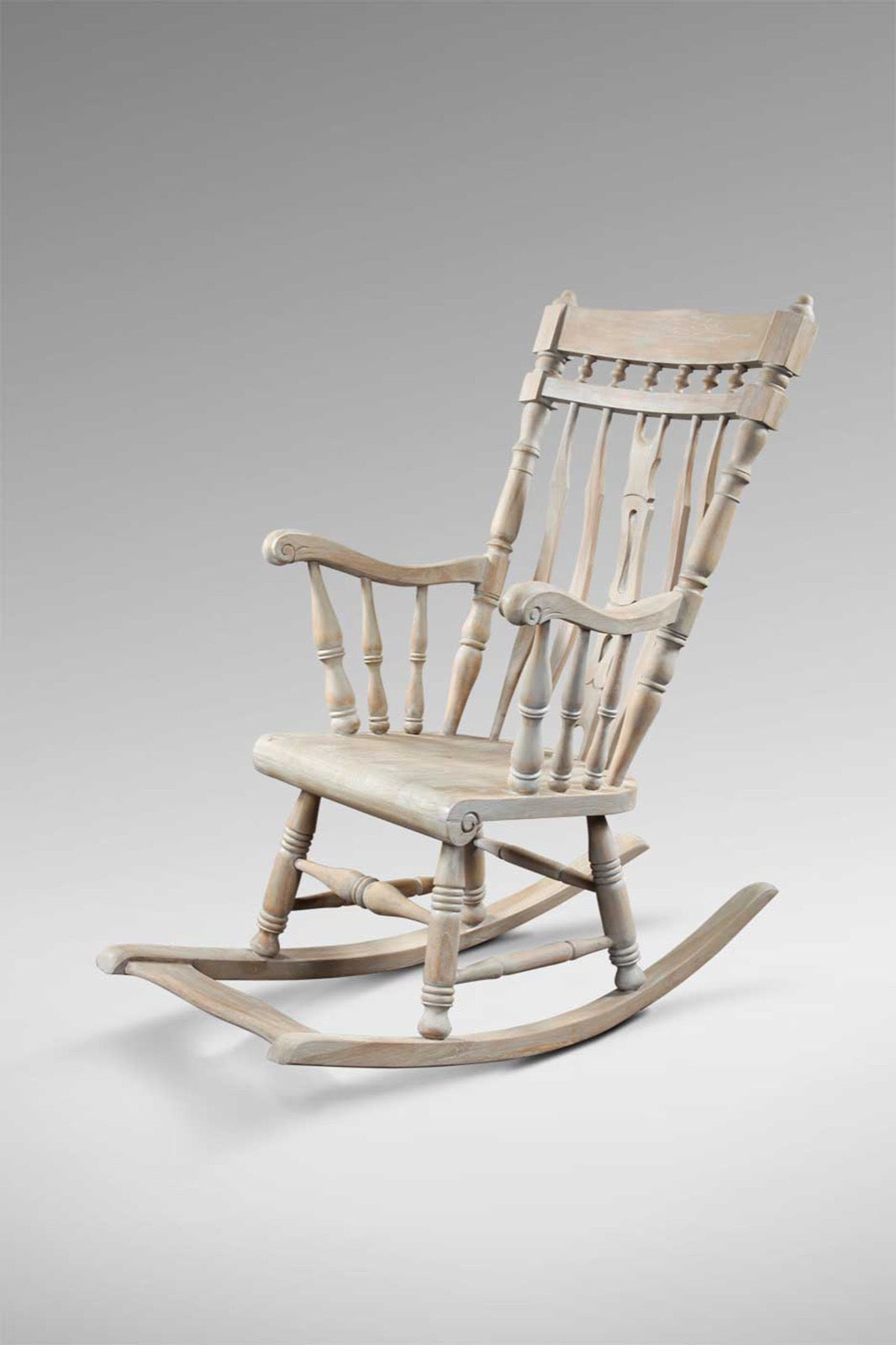 Teak rocking chair Uncle – boho furniture, handwoven and handmade in Bali