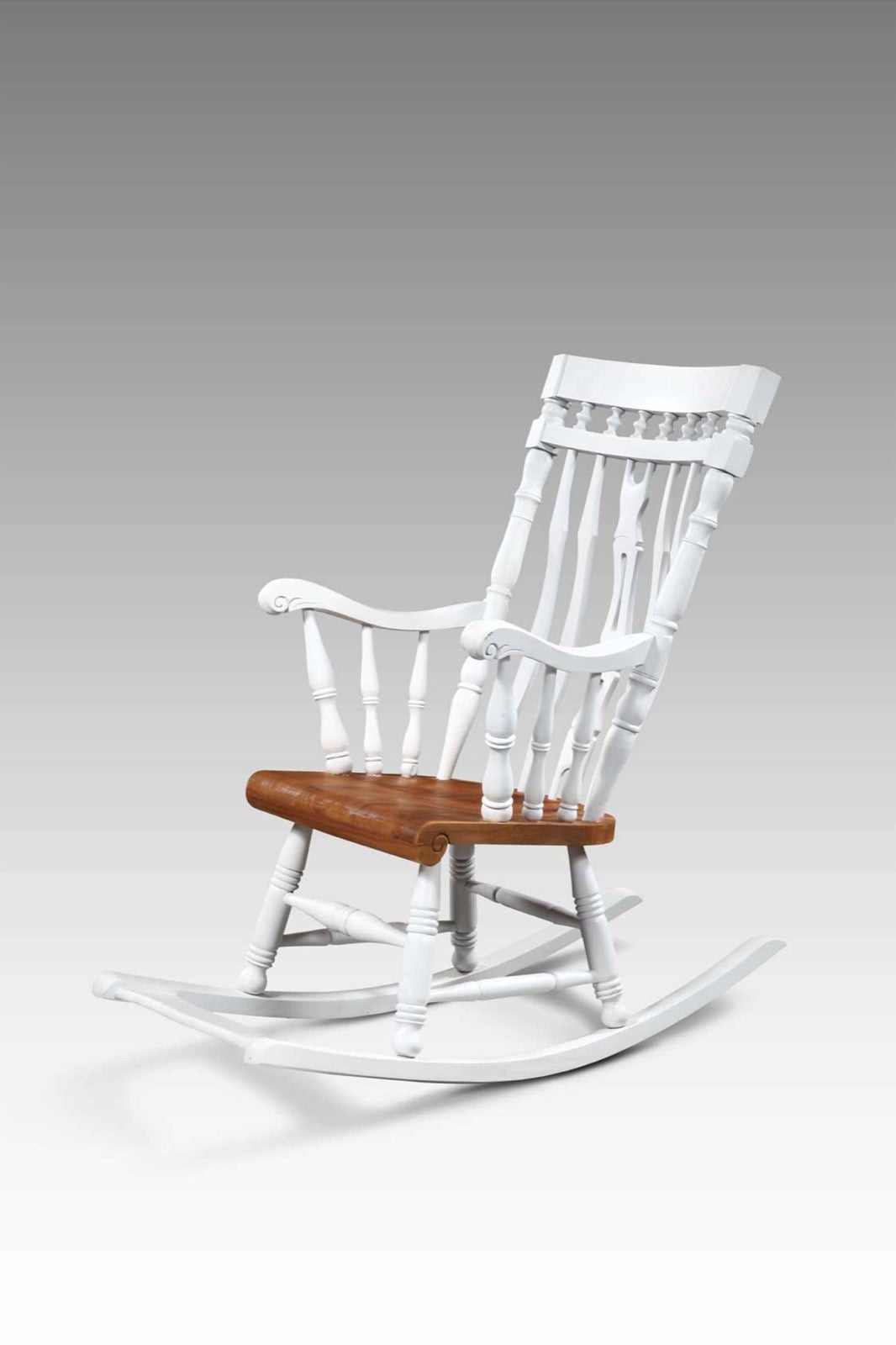 Teak rocking chair Uncle – boho furniture handcrafted in Bali by BaliSouk