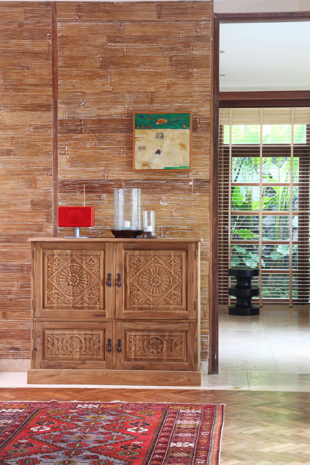 Stephanie Doors buffet in natural materials – handmade boho furniture from Bali