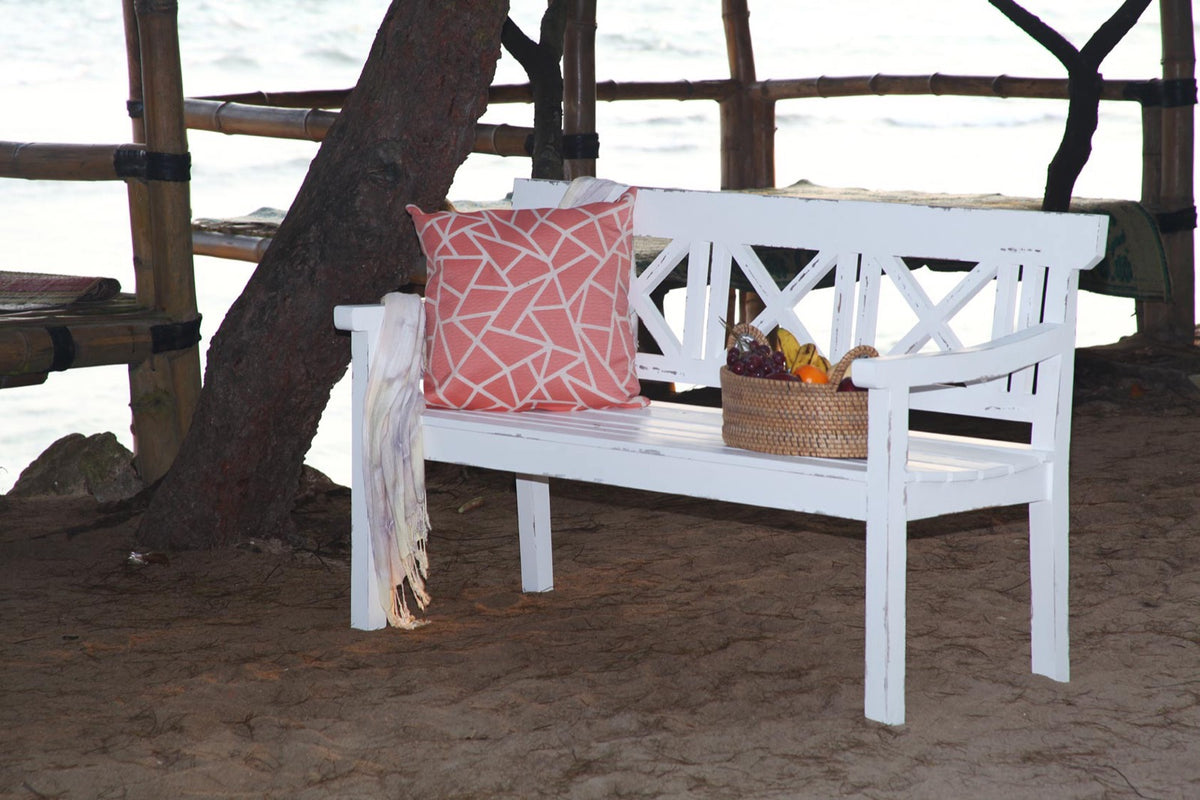 Mahogany bench Drahma – boho furniture handcrafted in Bali by BaliSouk